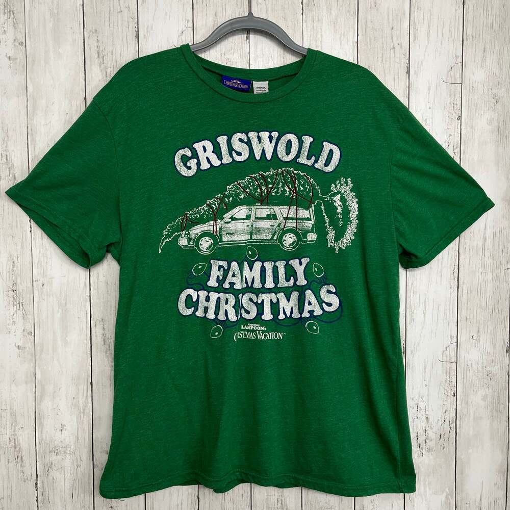 National Lampoon's Christmas Vacation T-Shirt XL Green Griswold Family Tree